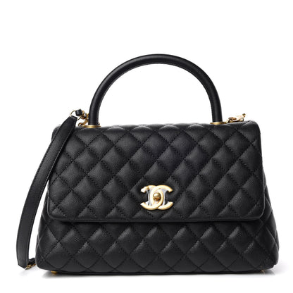 Chanel Caviar Quilted Small Coco Handle Flap Black 1 of 11