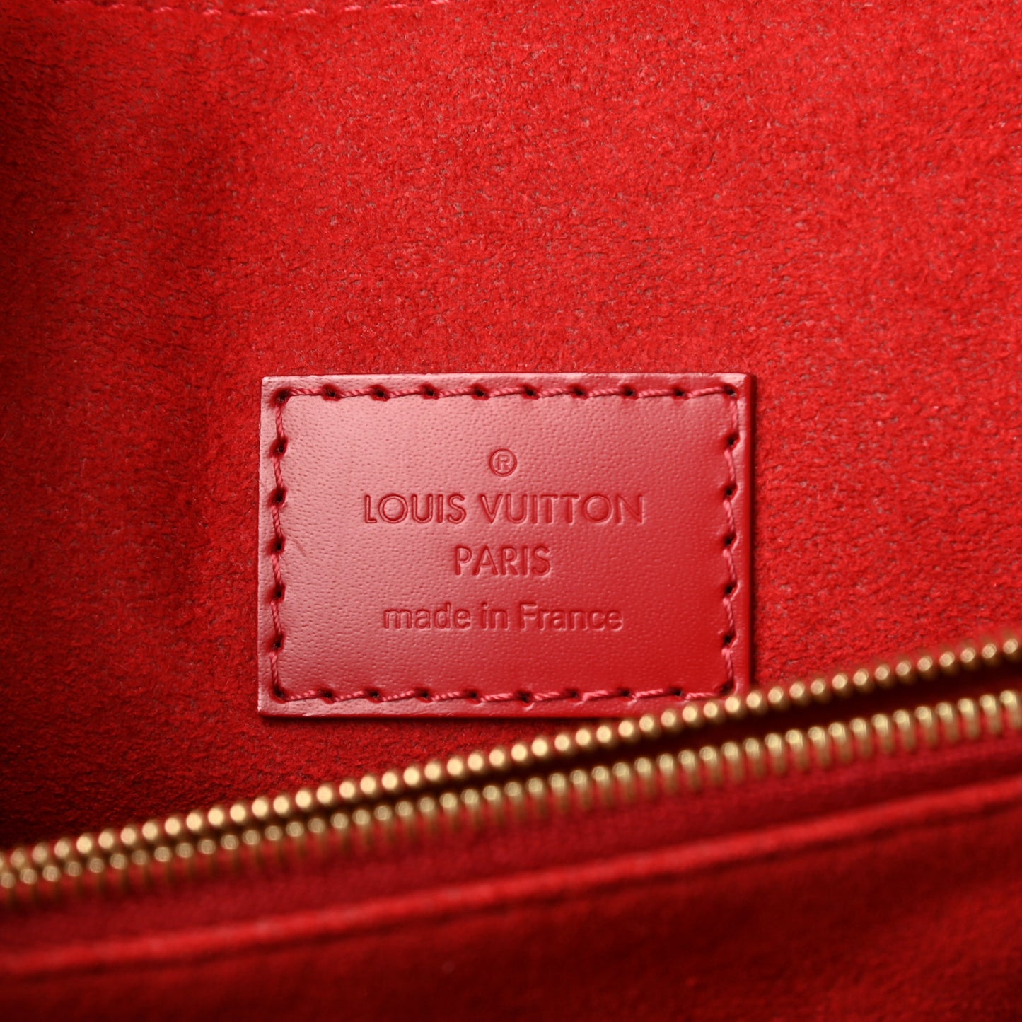 Damier Ebene Caissa Clutch Cherry
