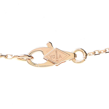 Van Cleef & Arpels 18K Rose Gold Carnelian Sweet Alhambra Heart Pendant Necklace 4 of 7