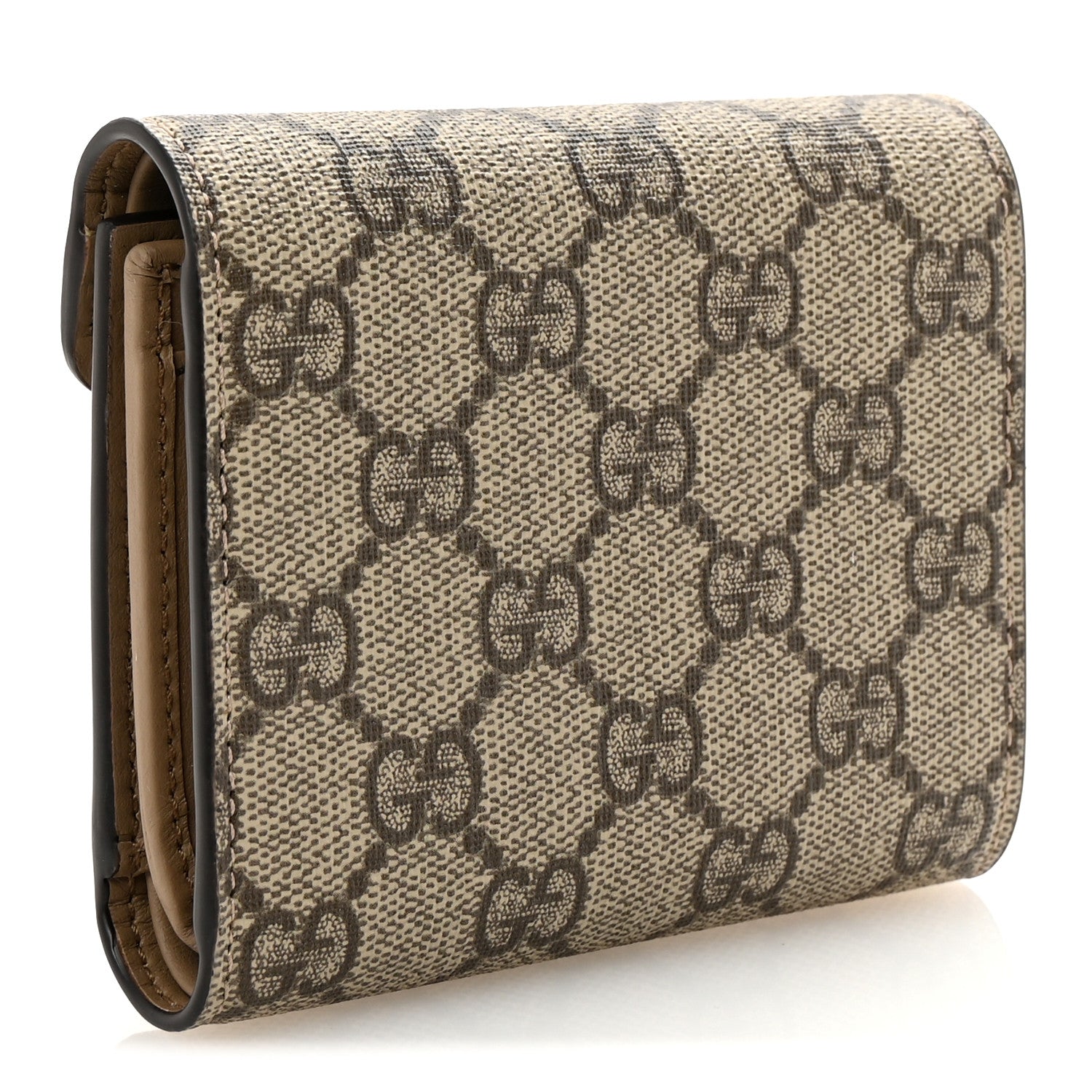 Gucci GG Supreme Monogram Dionysus Card Case Wallet Beige Taupe Beige Taupe 3 of 7
