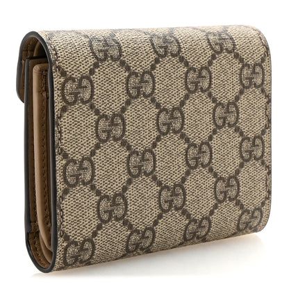Gucci GG Supreme Monogram Dionysus Card Case Wallet Beige Taupe Beige Taupe 3 of 7