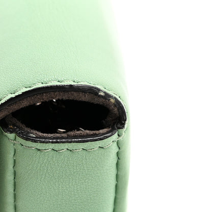 Fendi Nappa Rabbit Fox Fur Micro Buggie Baguette Verde Acqua 16 of 16