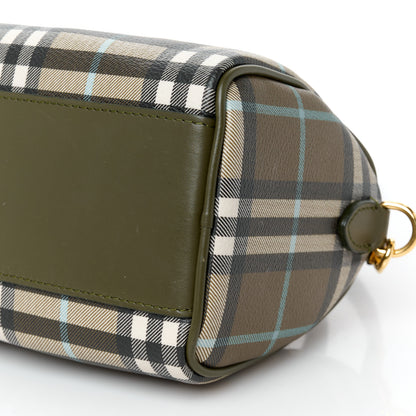 Burberry Vintage Check Mini Bowling Bag Olive Green 9 of 9
