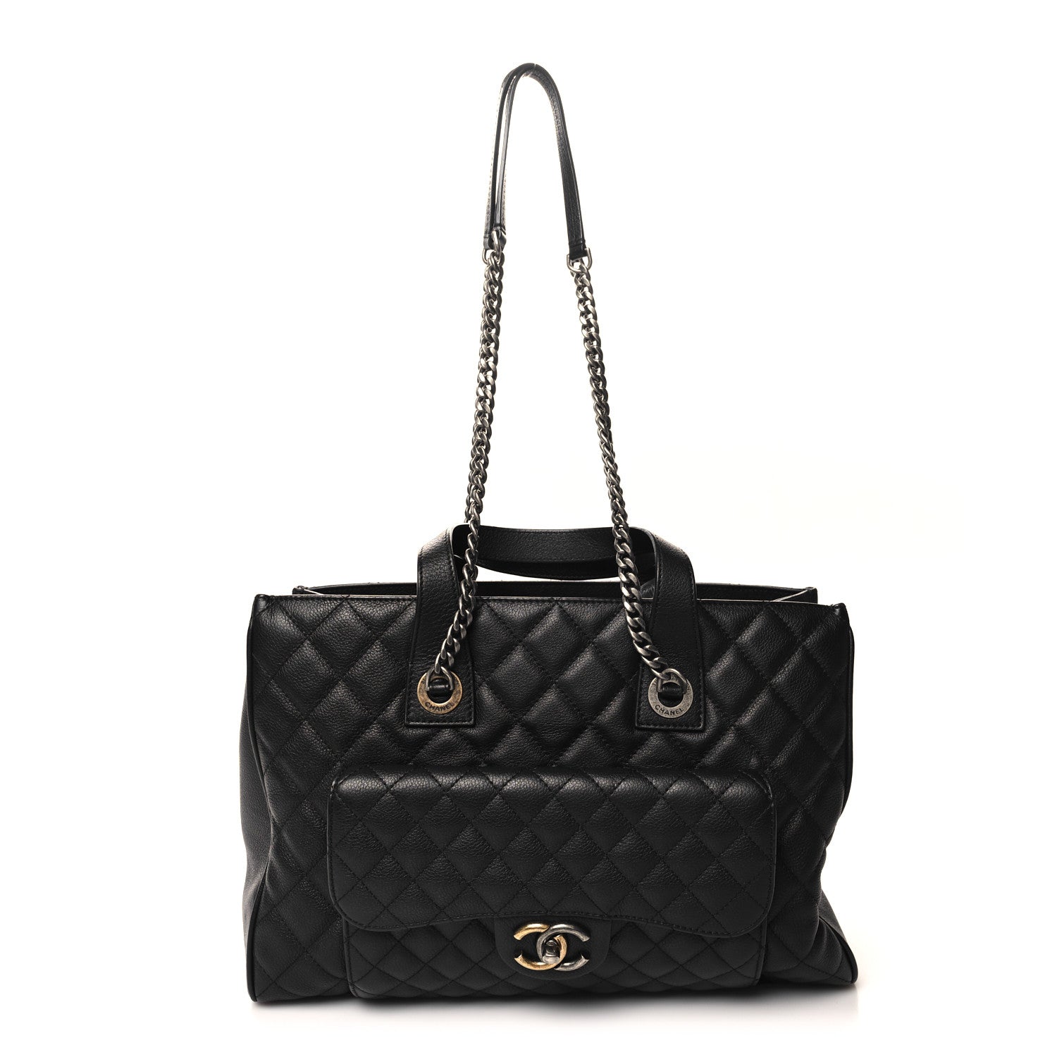 Chanel Caviar Quilted Large Casual Pocket Tote Black 1 of 11