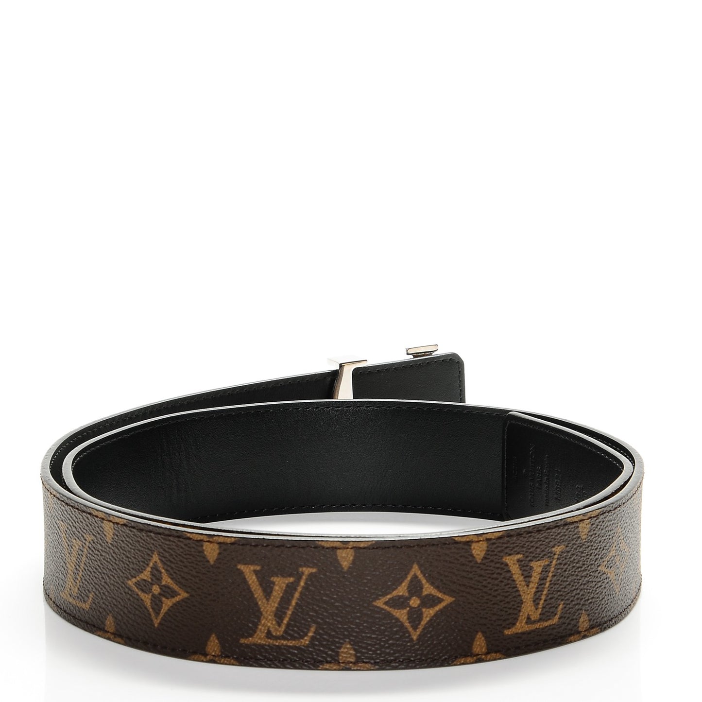 Monogram Macassar LV Initiales Reversible Belt100 40 Black