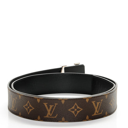 Louis Vuitton Monogram Macassar LV Initiales Reversible Belt100 40 Black 3 of 6