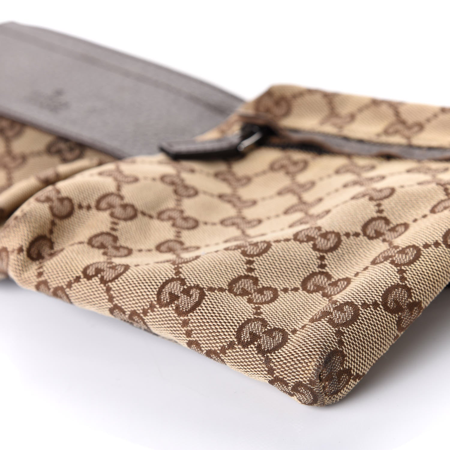 Gucci GG Monogram Double Pocket Belt Bag Dark Brown 8 of 10