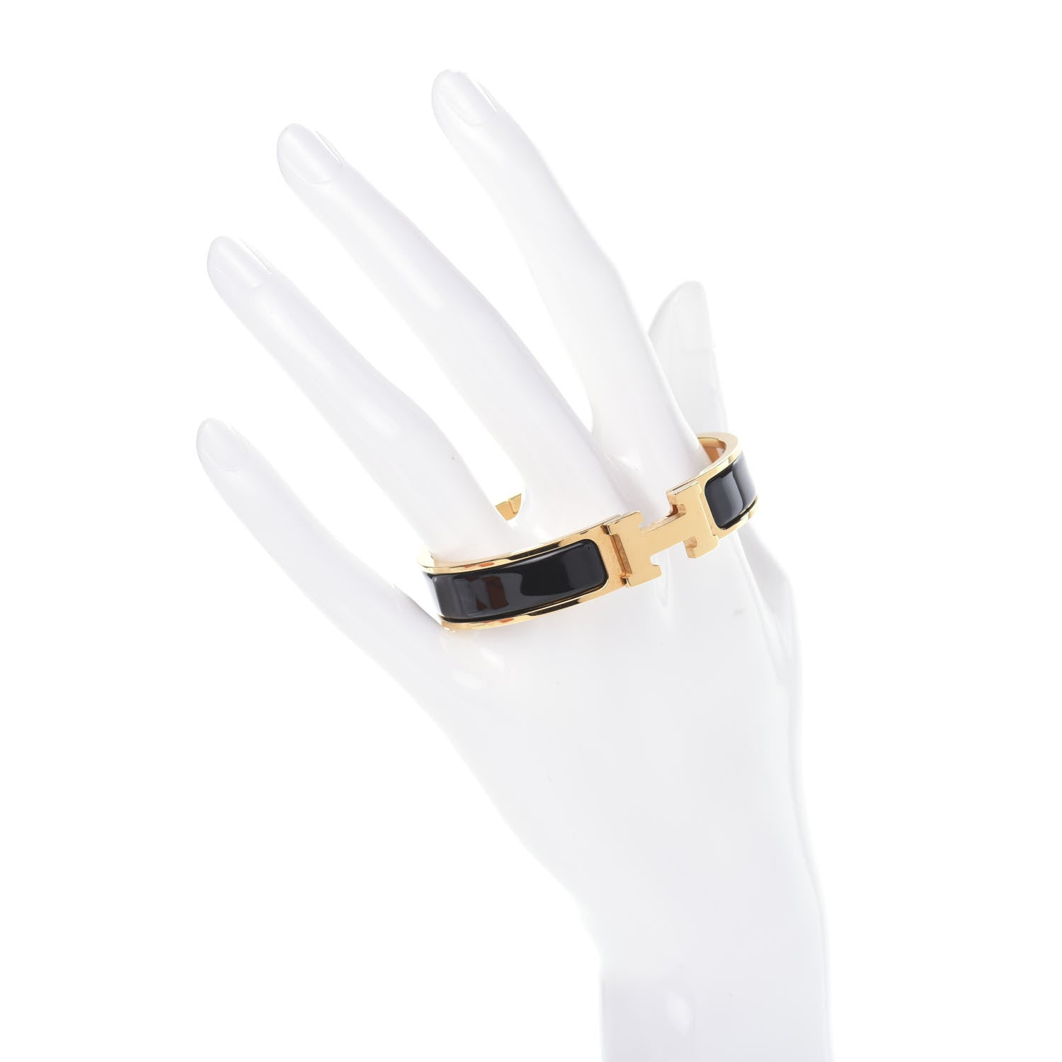 Hermes Enamel Narrow Clic Clac H Bracelet PM Black 2 of 4