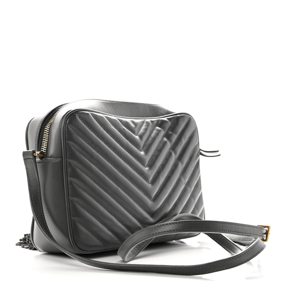 Saint Laurent Calfskin Matelasse Monogram Lou Camera Bag Storm 2 of 10