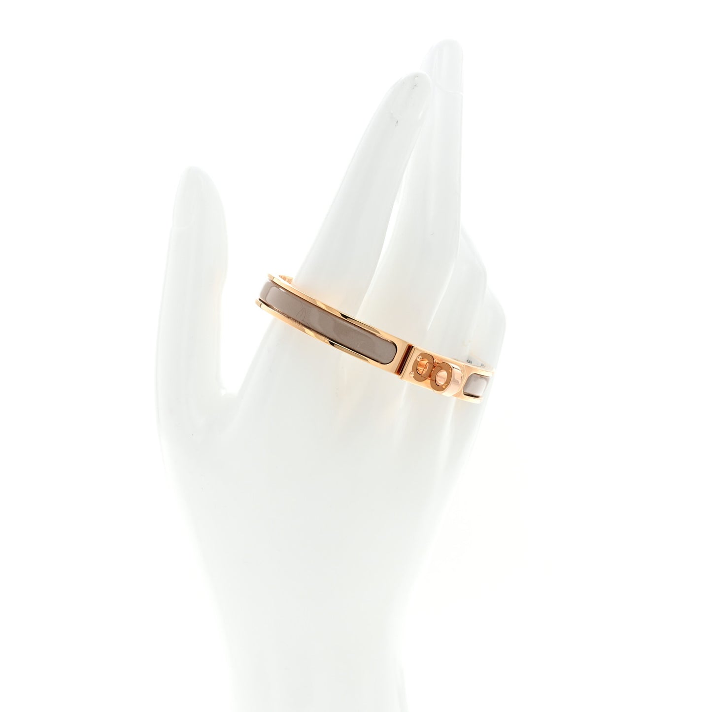 Enamel Mini Clic Kelly Bracelet PM Marron Glace