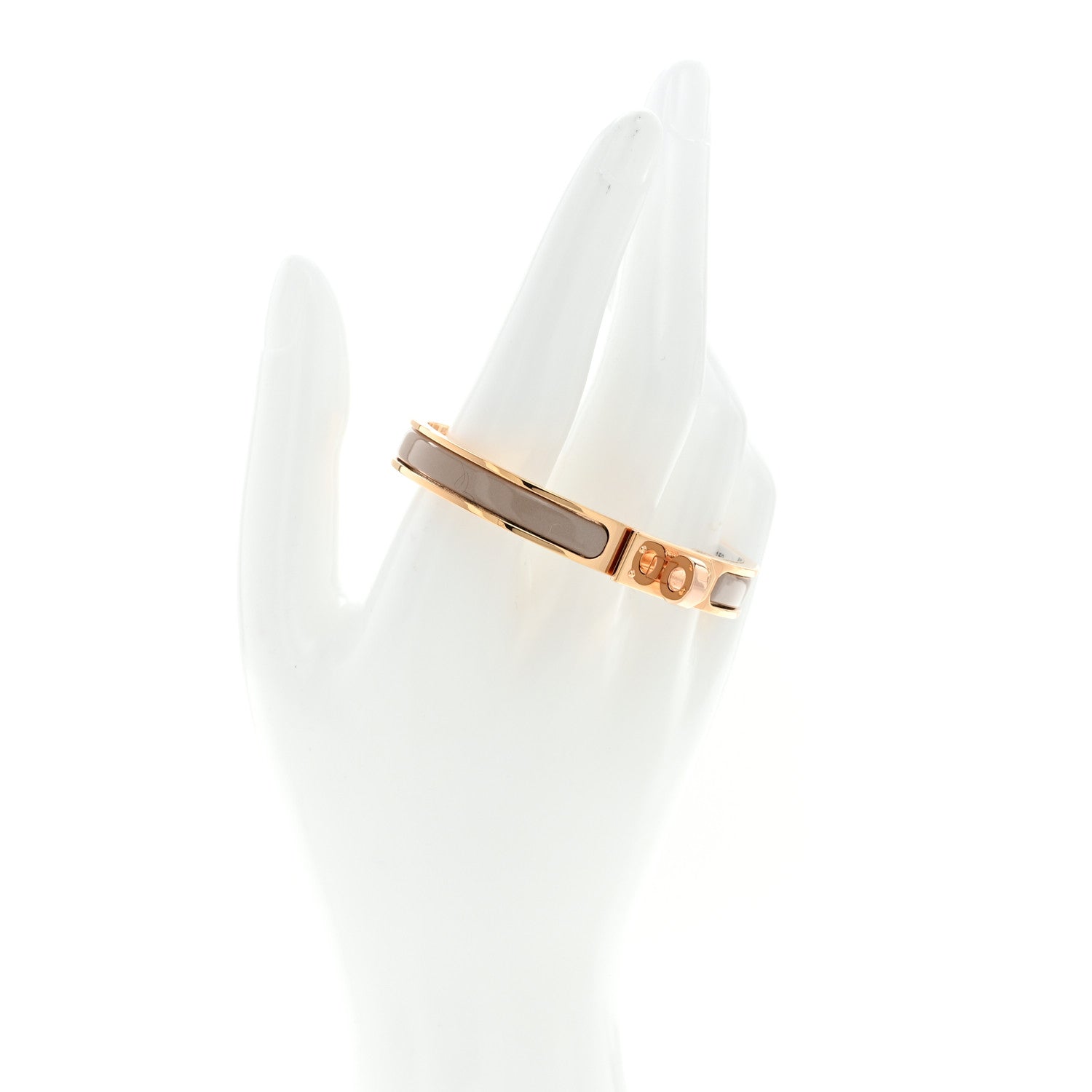 Hermes Enamel Mini Clic Kelly Bracelet PM Marron Glace 2 of 6