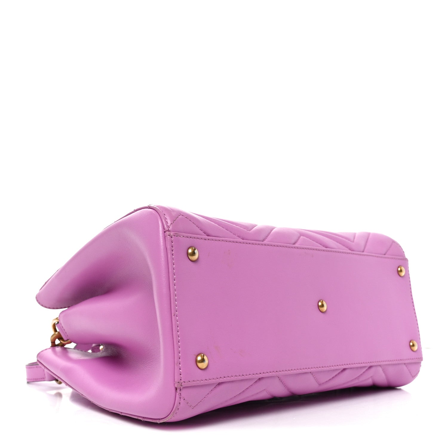 Gucci Calfskin Matelasse Small GG Marmont Tote Candy Mousse 3 of 9