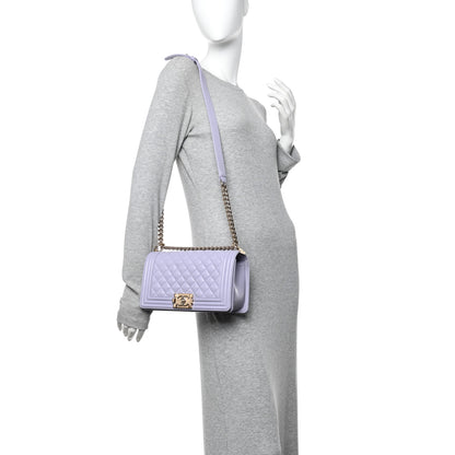 Chanel Caviar Quilted Medium Boy Flap Light Purple 2 of 10