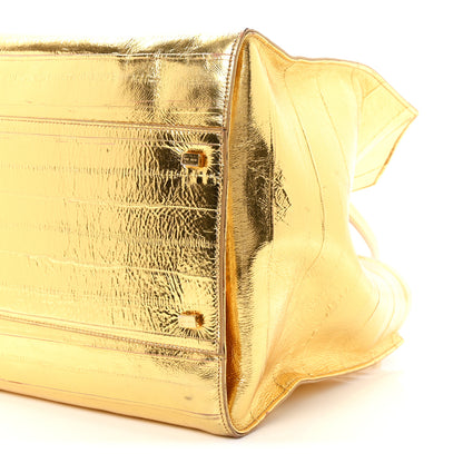 The Row Metallic Calfskin Geo Margaux Bag Gold 9 of 11