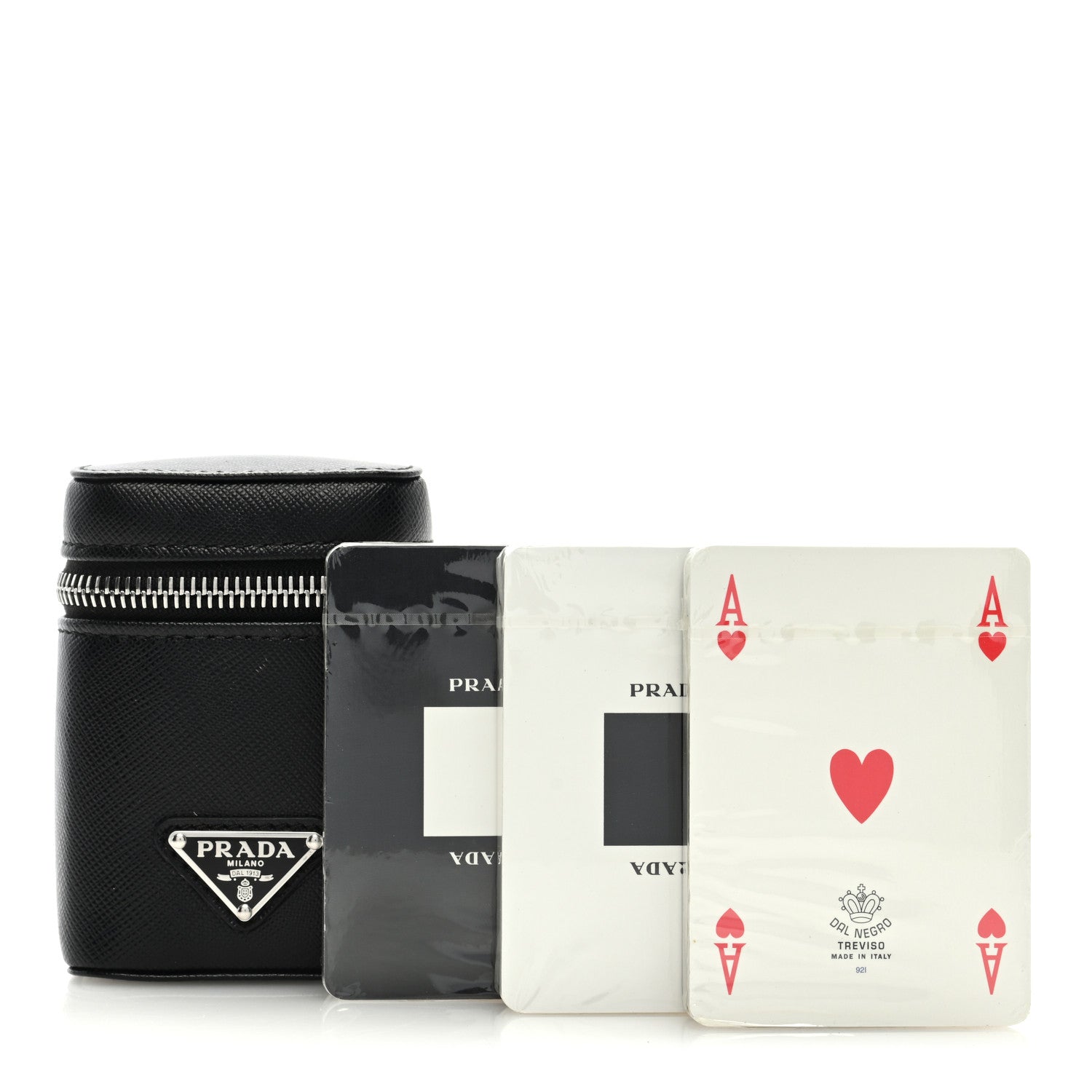 Prada Saffiano Playing Cards With Case Black 1 of 8