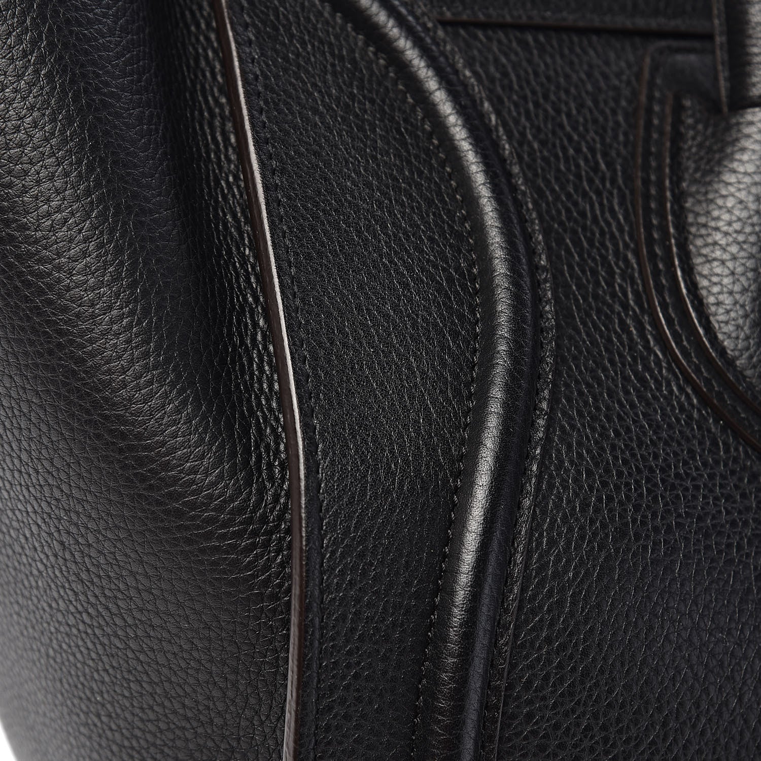 Celine Drummed Calfskin Mini Luggage Black 8 of 12