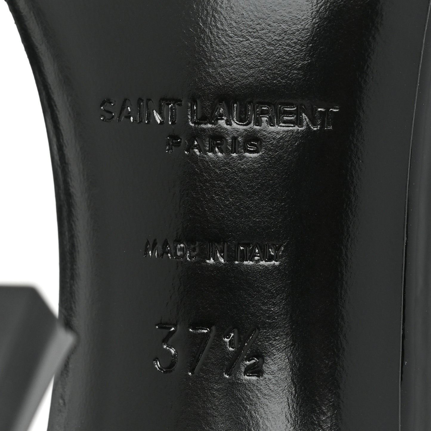 Patent Calfskin Opyum 85 Sandals 37.5 Black