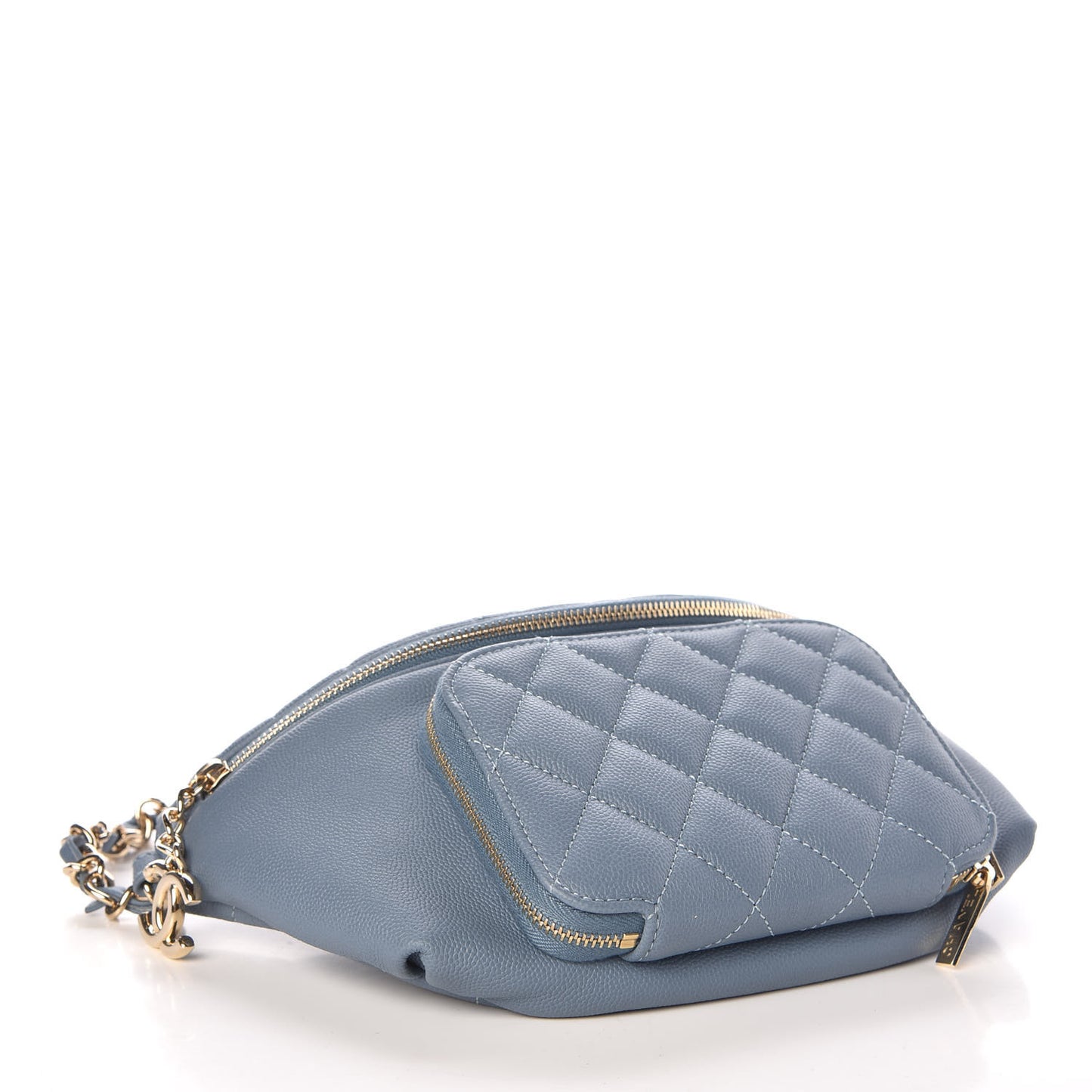 Caviar Quilted Business Affinity Waist Bag Blue