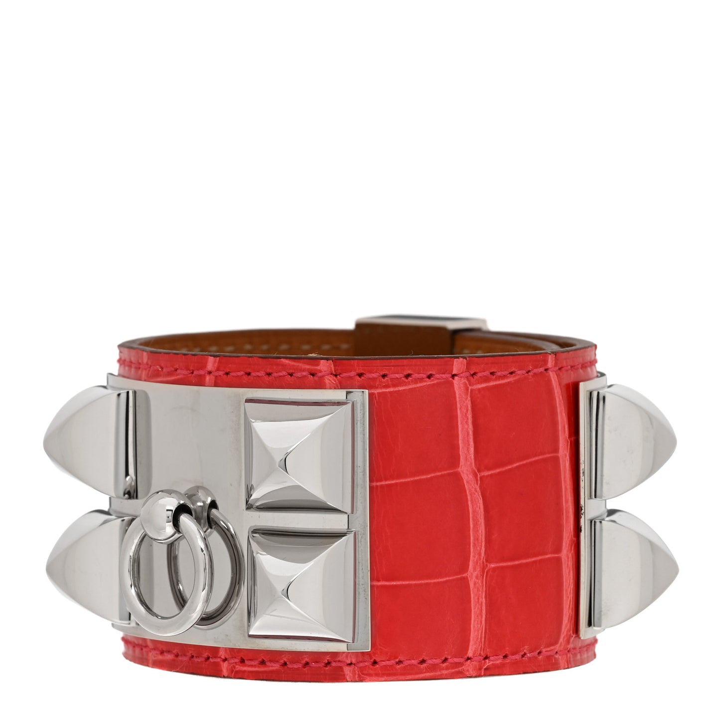 Matte Alligator Collier de Chien CDC Bracelet S Rouge Casaque