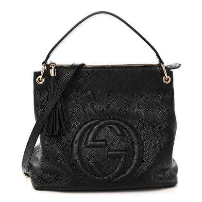Gucci Pebbled Calfskin Large Soho Hobo Black 1 of 13