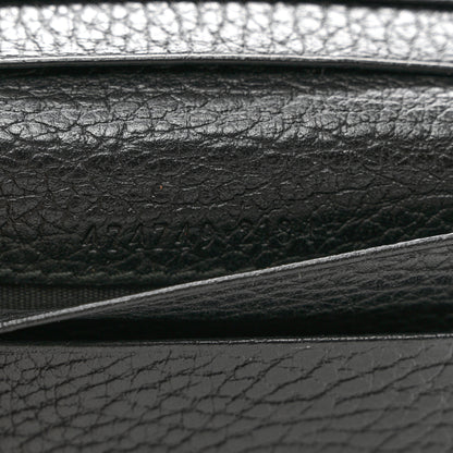 Gucci Pebbled Calfskin GG Marmont Card Case Black 6 of 7