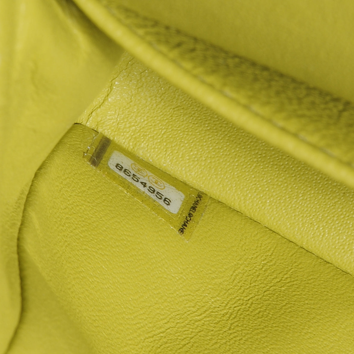 Caviar Quilted Small Double Flap Chartreuse