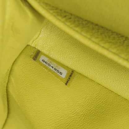 Chanel Caviar Quilted Small Double Flap Chartreuse 7 of 9