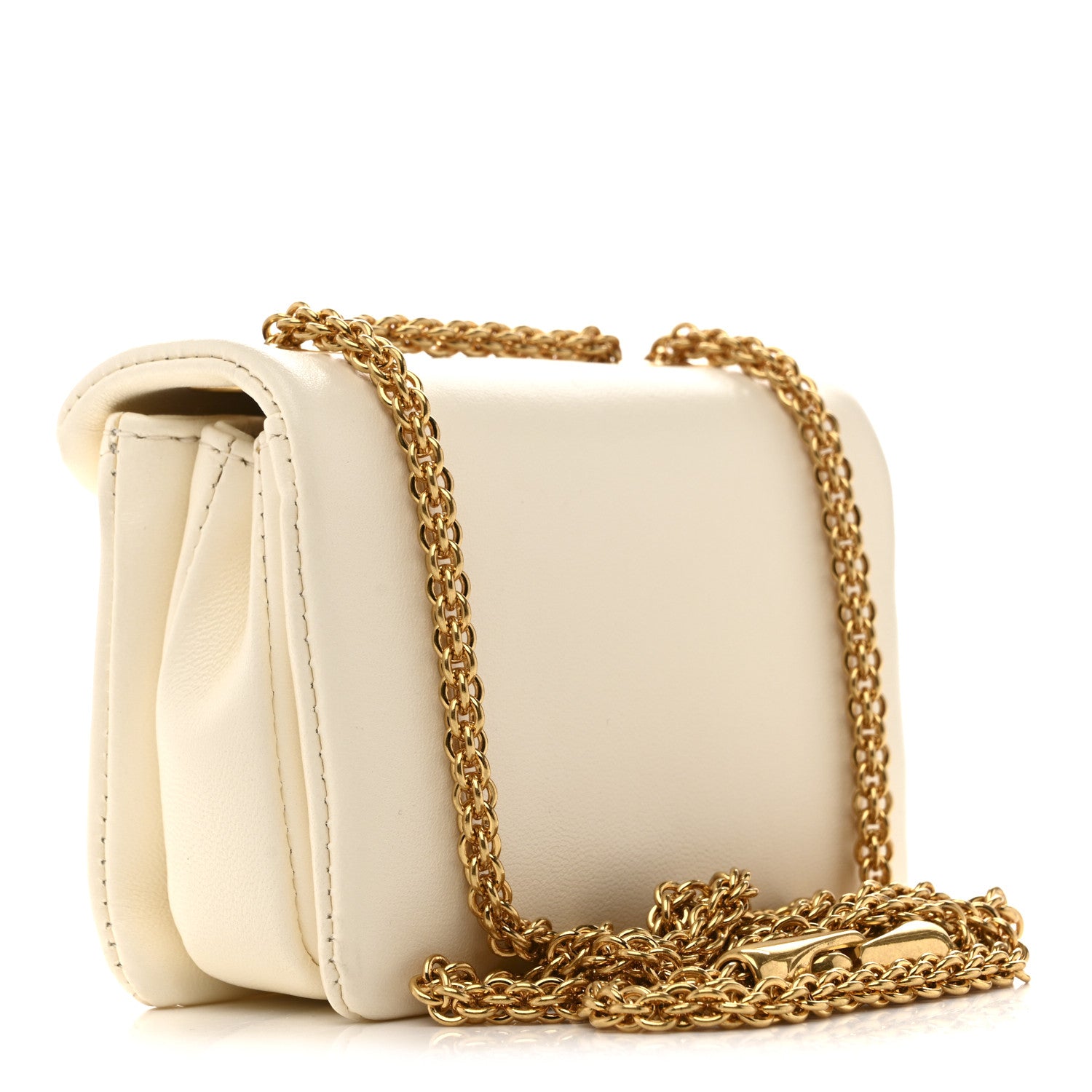 Valentino Garavani Nappa Micro One Stud Chain Bag Ivory 3 of 10