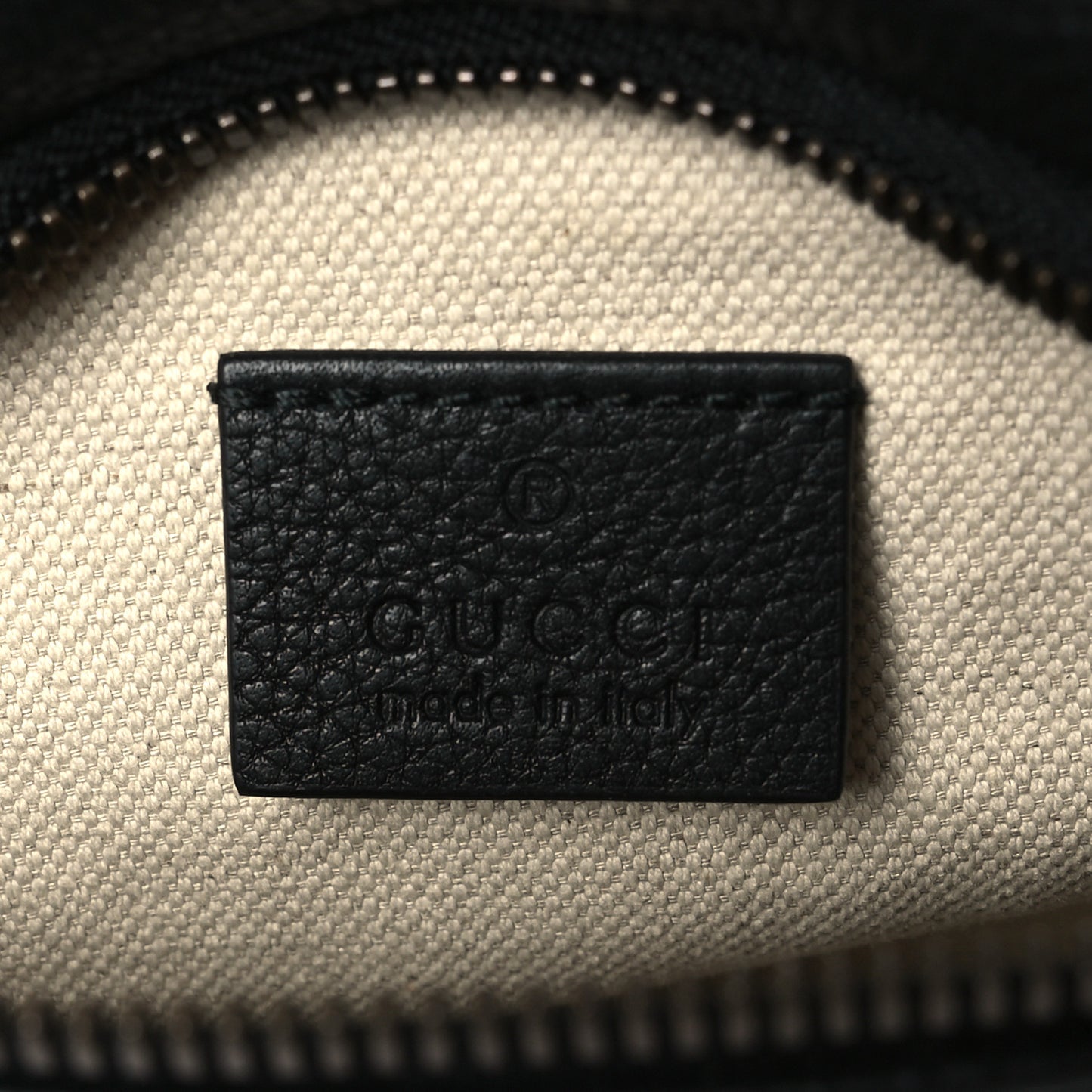 Grained Calfskin Small Logo Belt Bag Black