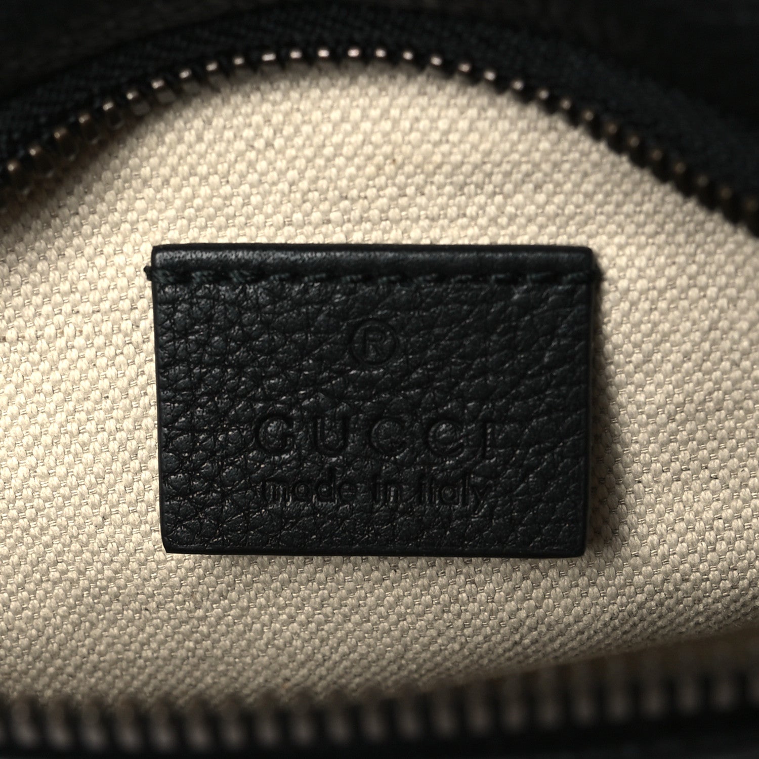 Gucci Grained Calfskin Small Logo Belt Bag Black 6 of 9