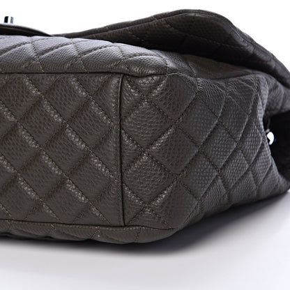 Chanel Calfskin Quilted Small XXL Travel Flap Bag Khaki 9 of 10