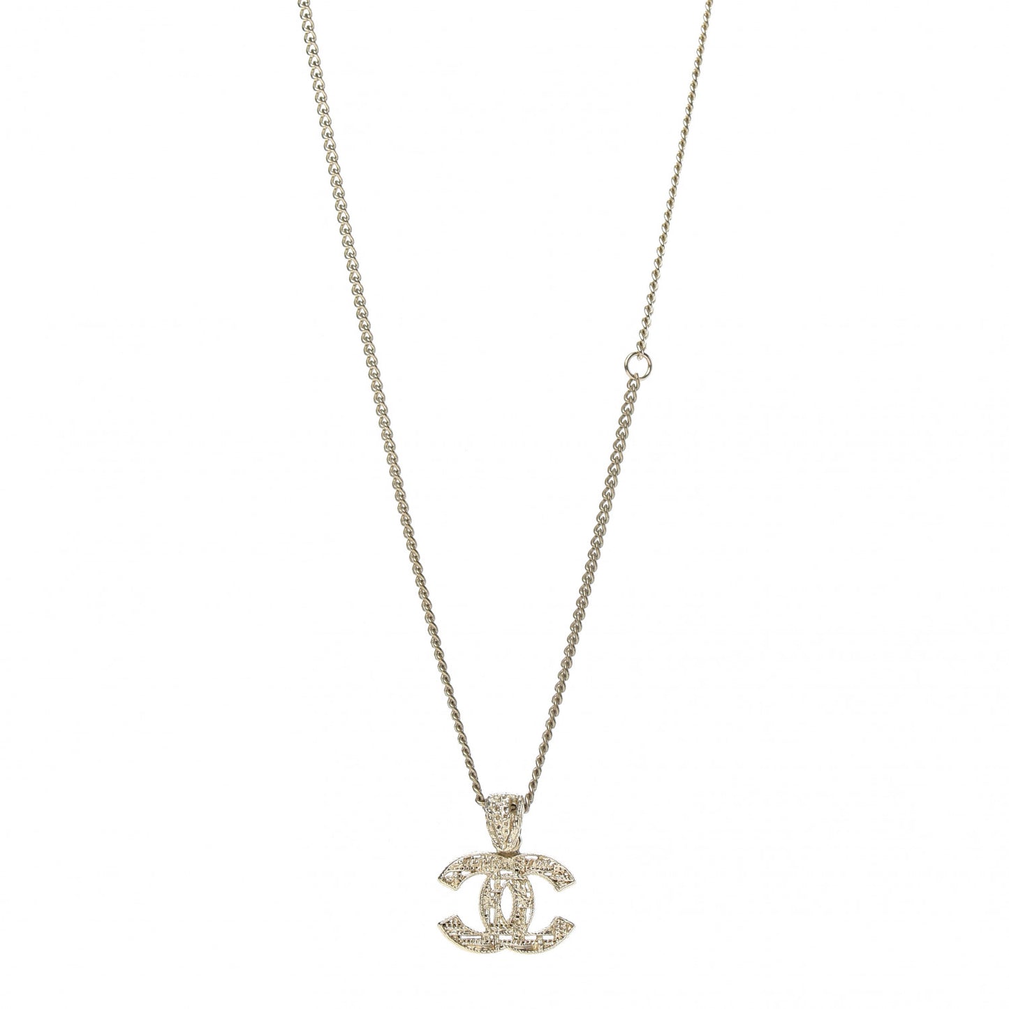 Tweed Effect CC Necklace Gold