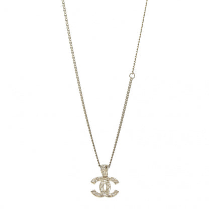 Chanel Tweed Effect CC Necklace Gold 1 of 6