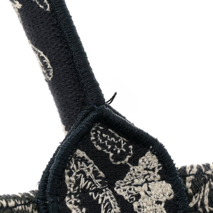 Christian Dior Canvas Embroidered Medium Toile De Jouy Reverse Book Tote Blue 11 of 12