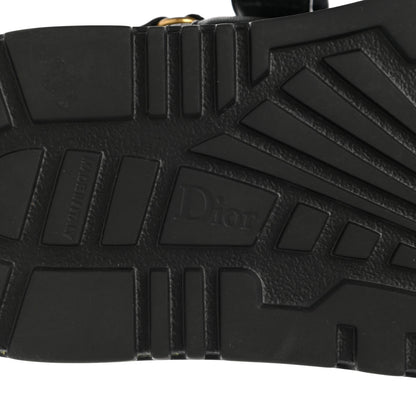 Christian Dior Lambskin Dioract 10mm Sandals 40 Black 6 of 8