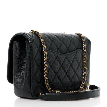 Chanel Caviar Quilted Small CC Filigree Flap Black 3 of 12