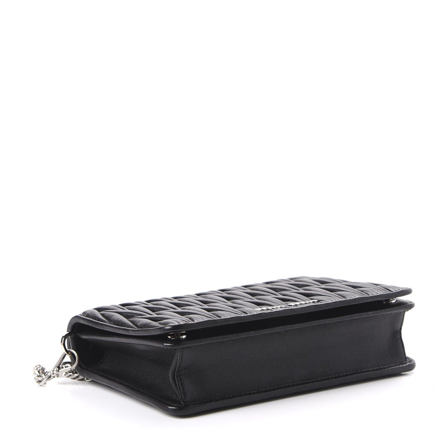 Nappa Matelasse Chain Shoulder Bag Black