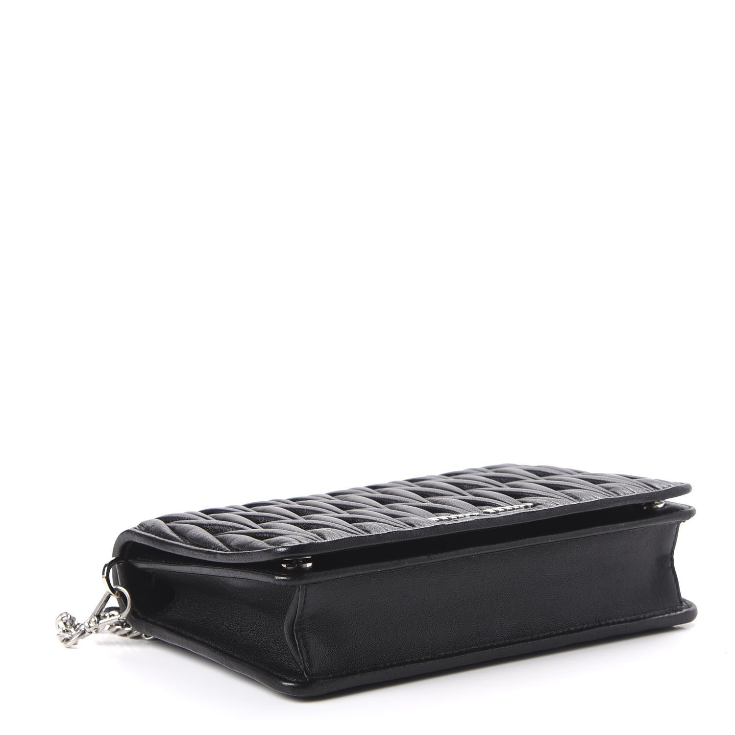 Miu Miu Nappa Matelasse Chain Shoulder Bag Black 4 of 10