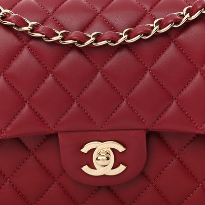 Chanel Lambskin Quilted Medium Double Flap Burgundy 8 of 15