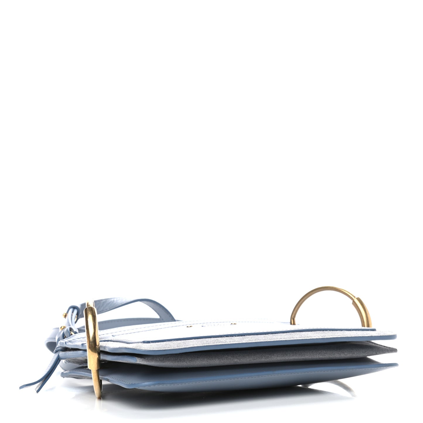 Calfskin Suede Mini Roy Bag Cloudy Blue