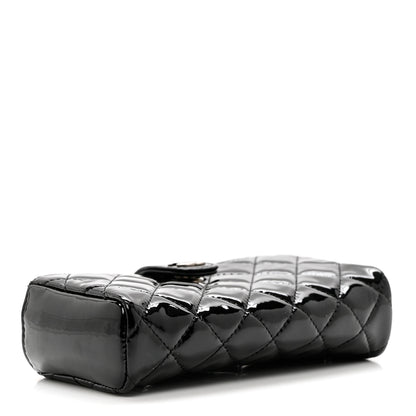 Chanel Patent Quilted Mini Phone Holder Clutch Black 4 of 8