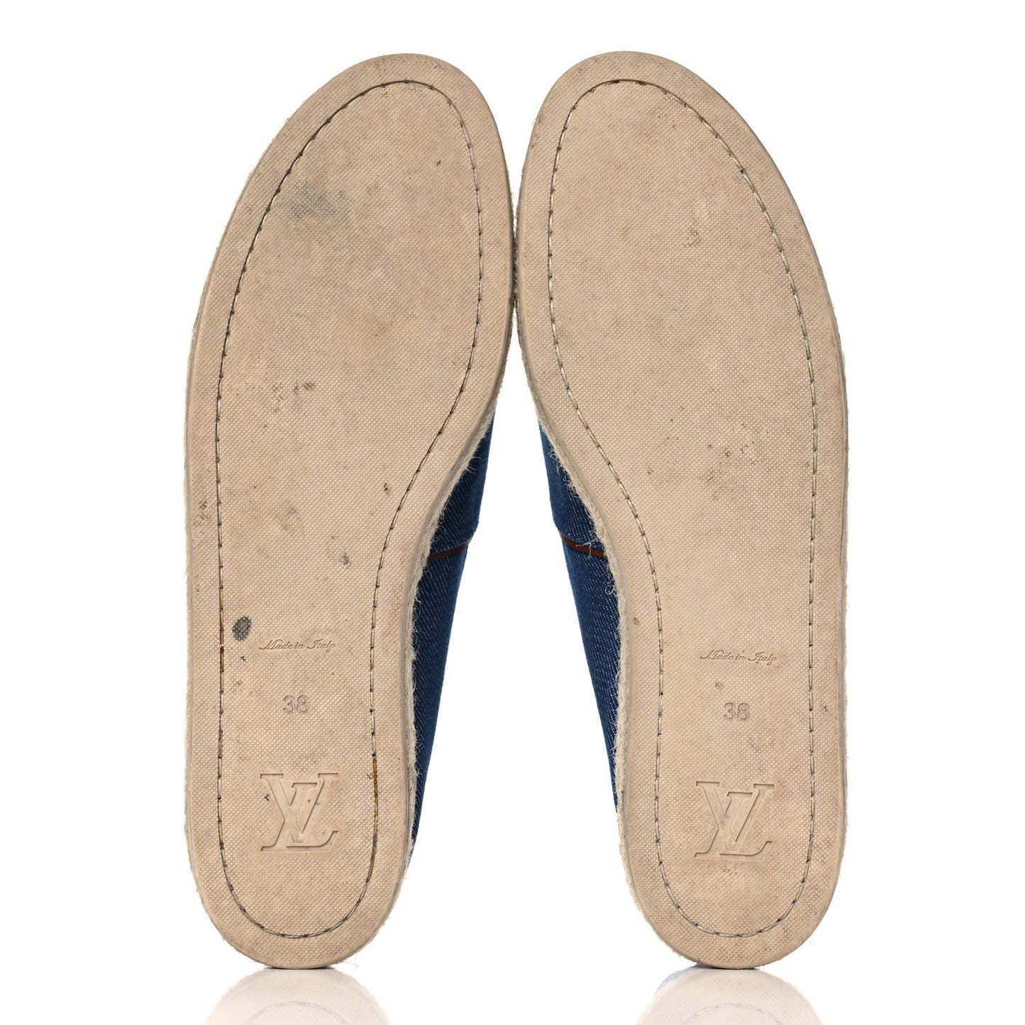 Denim Articles De Voyage Espadrille Flats 38 Blue