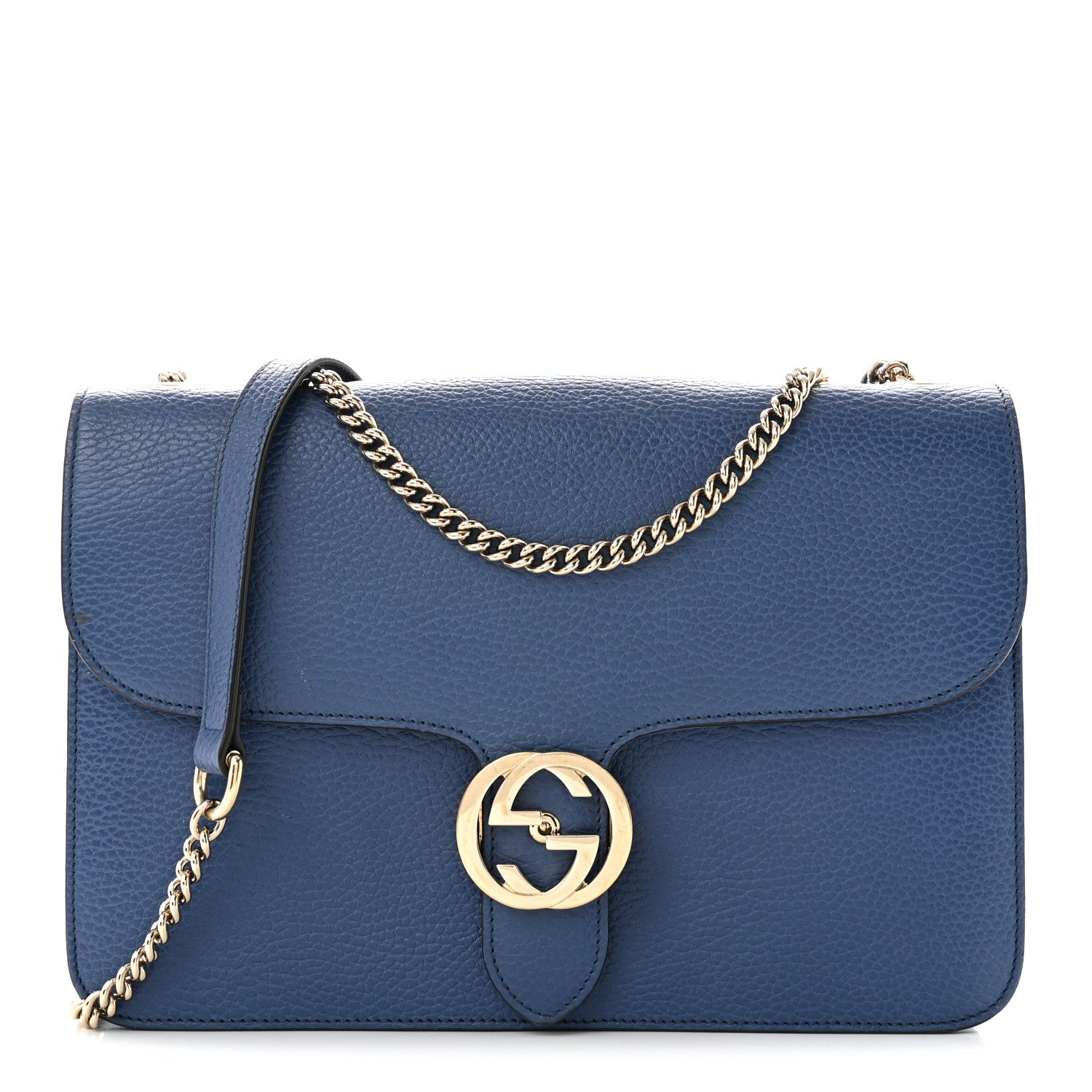 Gucci Dollar Calfskin Interlocking G Shoulder Bag  Caspian 1 of 13