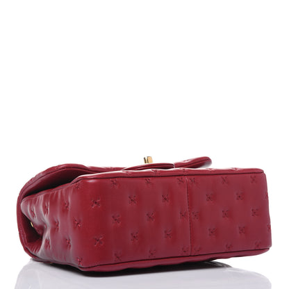 Chanel Lambskin Cross Stitch Mini Coco Handle Flap Red 3 of 14