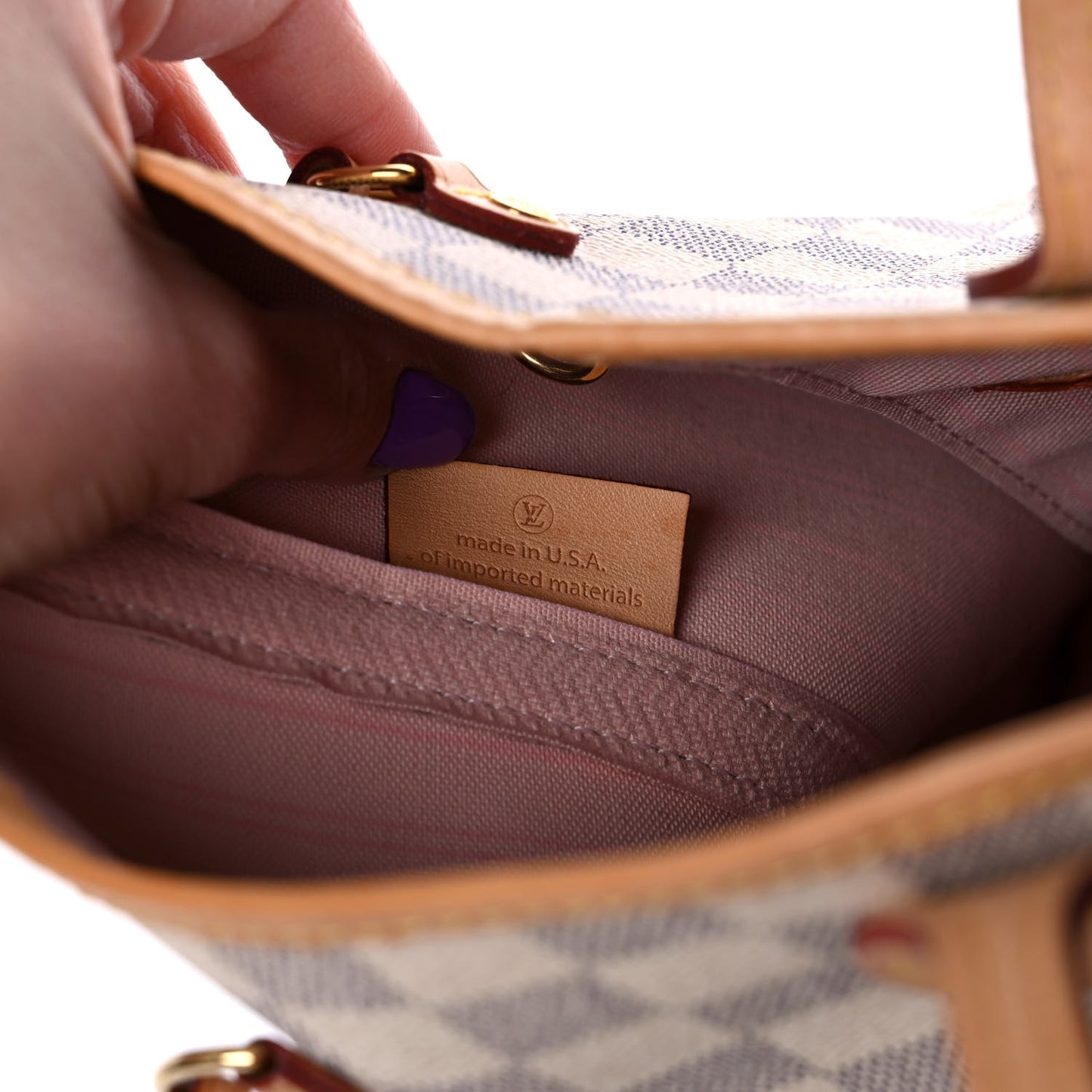 Damier Azur Neo Neverfull MM Rose Ballerine