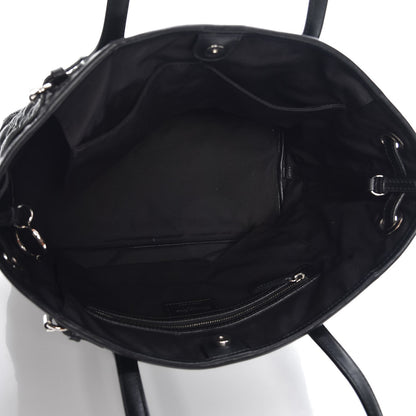 Christian Dior Coated Canvas Cannage Small Panarea Tote Black 5 of 7