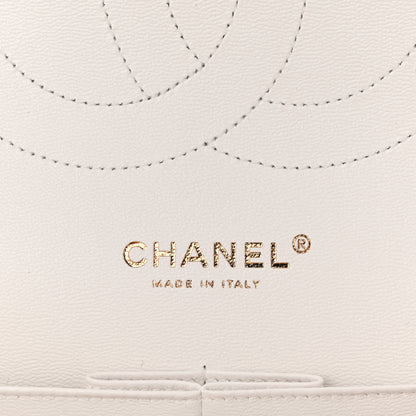 Chanel Caviar Quilted Jumbo Double Flap White 6 of 11