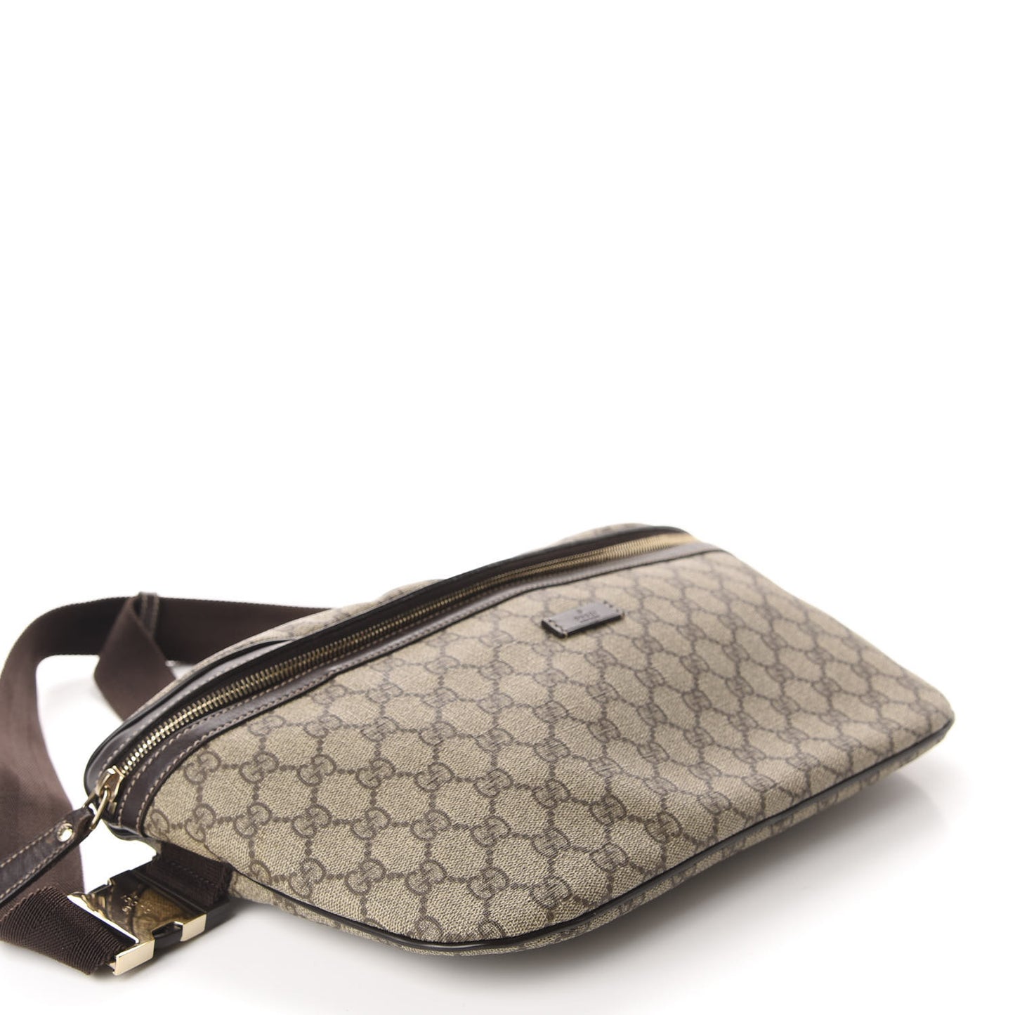 GG Supreme Monogram Belt Bag Dark Brown