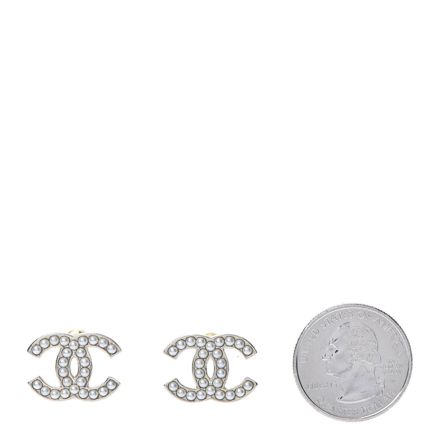 Pearl CC Earrings Gold