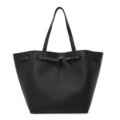 Celine Soft Grained Calfskin Small Belt Cabas Phantom Black 1 of 11